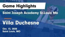 Saint Joseph Academy St.Louis Mo vs Villa Duchesne  Game Highlights - Oct. 13, 2020