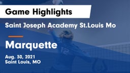 Saint Joseph Academy St.Louis Mo vs Marquette  Game Highlights - Aug. 30, 2021