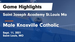 Saint Joseph Academy St.Louis Mo vs Male Knoxville Catholic Game Highlights - Sept. 11, 2021