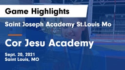 Saint Joseph Academy St.Louis Mo vs Cor Jesu Academy Game Highlights - Sept. 20, 2021