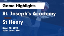 St. Joseph's Academy vs St Henry Game Highlights - Sept. 10, 2022