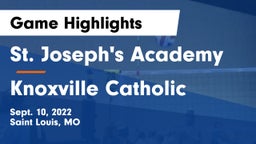 St. Joseph's Academy vs Knoxville Catholic Game Highlights - Sept. 10, 2022