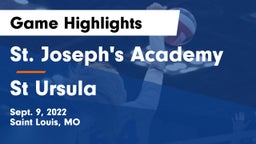 St. Joseph's Academy vs St Ursula Game Highlights - Sept. 9, 2022