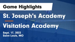 St. Joseph's Academy vs Visitation Academy Game Highlights - Sept. 17, 2022
