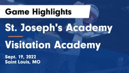 St. Joseph's Academy vs Visitation Academy Game Highlights - Sept. 19, 2022