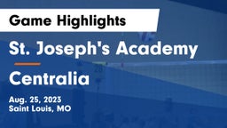 St. Joseph's Academy vs Centralia  Game Highlights - Aug. 25, 2023