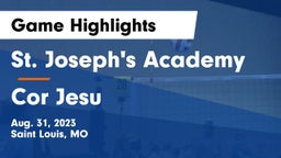 St. Joseph's Academy vs Cor Jesu Game Highlights - Aug. 31, 2023