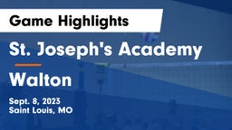 St. Joseph's Academy vs Walton Game Highlights - Sept. 8, 2023
