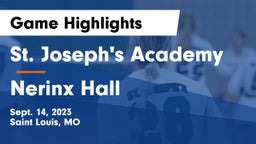 St. Joseph's Academy vs Nerinx Hall  Game Highlights - Sept. 14, 2023