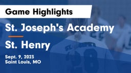 St. Joseph's Academy vs St. Henry  Game Highlights - Sept. 9, 2023