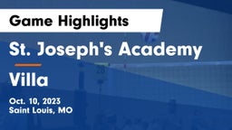 St. Joseph's Academy vs Villa Game Highlights - Oct. 10, 2023