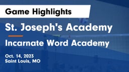 St. Joseph's Academy vs Incarnate Word Academy Game Highlights - Oct. 14, 2023