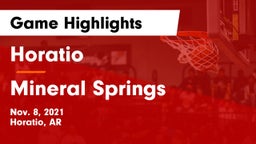 Horatio  vs Mineral Springs Game Highlights - Nov. 8, 2021