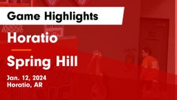 Horatio  vs Spring Hill  Game Highlights - Jan. 12, 2024