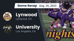 Recap: Lynwood  vs. University  2022