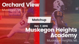 Matchup: Orchard View vs. Muskegon Heights Academy 2016