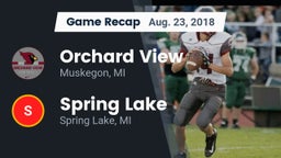 Recap: Orchard View  vs. Spring Lake  2018