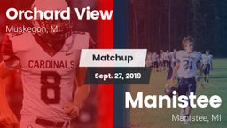 Matchup: Orchard View vs. Manistee  2019