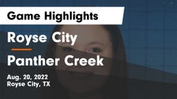 Royse City  vs Panther Creek  Game Highlights - Aug. 20, 2022