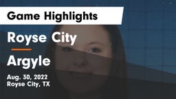 Royse City  vs Argyle  Game Highlights - Aug. 30, 2022