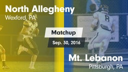 Matchup: North Allegheny vs. Mt. Lebanon  2016