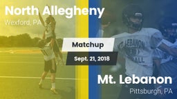 Matchup: North Allegheny vs. Mt. Lebanon  2018