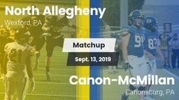Matchup: North Allegheny vs. Canon-McMillan  2019