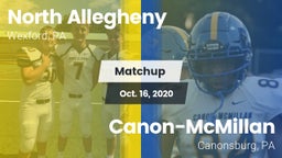 Matchup: North Allegheny vs. Canon-McMillan  2020