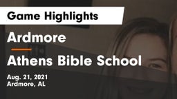Ardmore  vs Athens Bible School Game Highlights - Aug. 21, 2021