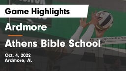 Ardmore  vs Athens Bible School Game Highlights - Oct. 4, 2022