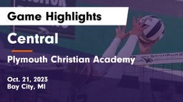 Central  vs Plymouth Christian Academy  Game Highlights - Oct. 21, 2023