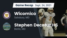 Recap: Wicomico  vs. Stephen Decatur HS 2021