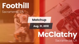 Matchup: Foothill vs. McClatchy  2018