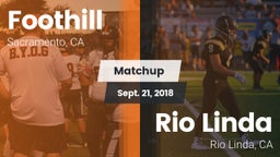 Matchup: Foothill vs. Rio Linda  2018