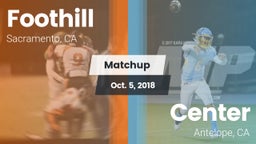 Matchup: Foothill vs. Center  2018