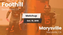 Matchup: Foothill vs. Marysville  2018