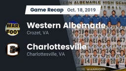 Recap: Western Albemarle  vs. Charlottesville  2019