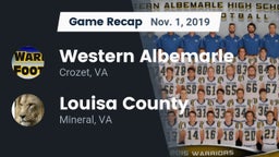 Recap: Western Albemarle  vs. Louisa County  2019