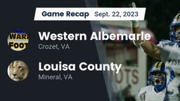 Recap: Western Albemarle  vs. Louisa County  2023