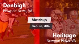Matchup: Denbigh vs. Heritage  2016