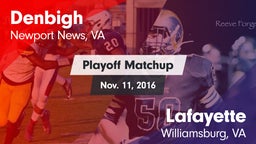 Matchup: Denbigh vs. Lafayette  2016