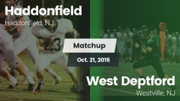 Matchup: Haddonfield vs. West Deptford  2016