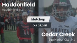 Matchup: Haddonfield vs. Cedar Creek  2017