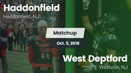 Matchup: Haddonfield vs. West Deptford  2018