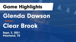 Glenda Dawson  vs Clear Brook Game Highlights - Sept. 2, 2021