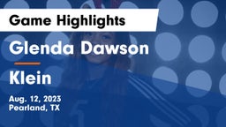 Glenda Dawson  vs Klein Game Highlights - Aug. 12, 2023