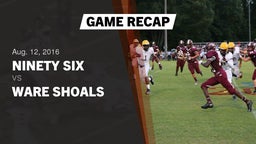 Recap: Ninety Six  vs. Ware Shoals  2016