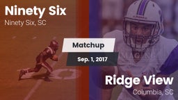 Matchup: Ninety Six vs. Ridge View  2017