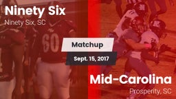Matchup: Ninety Six vs. Mid-Carolina  2017
