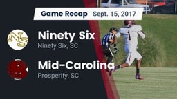 Recap: Ninety Six  vs. Mid-Carolina  2017
